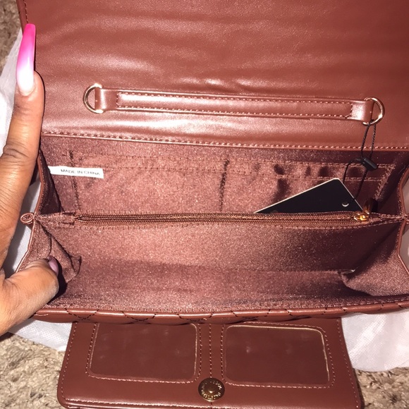 Fashion Nova Bags Brown Crossbody Purse With Gold Hardware Poshmark